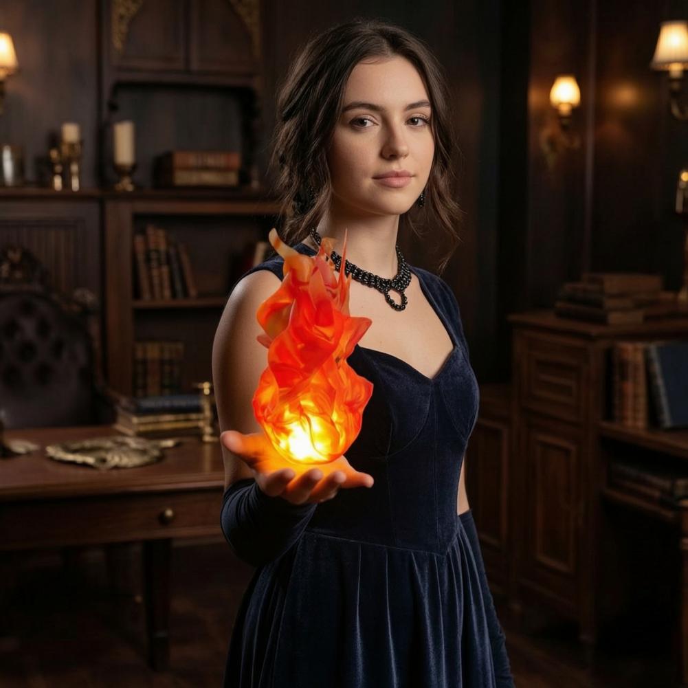 Cosplay Fireball Prop - Ручной светящийся огненный шар для косплея,
