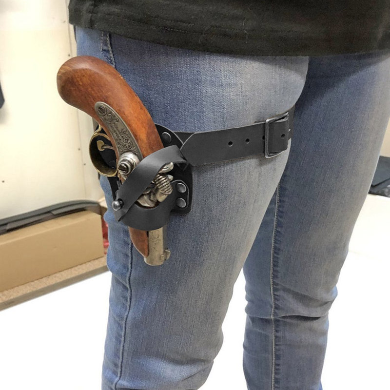 Cosplay Prop Pistol - Мини-пистолет Derringer, подвязка для ног, кобура