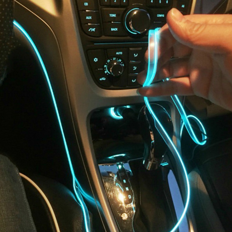 Led El Wire - 5 м Автомобильная интерьерная атмосферная Светодиодная