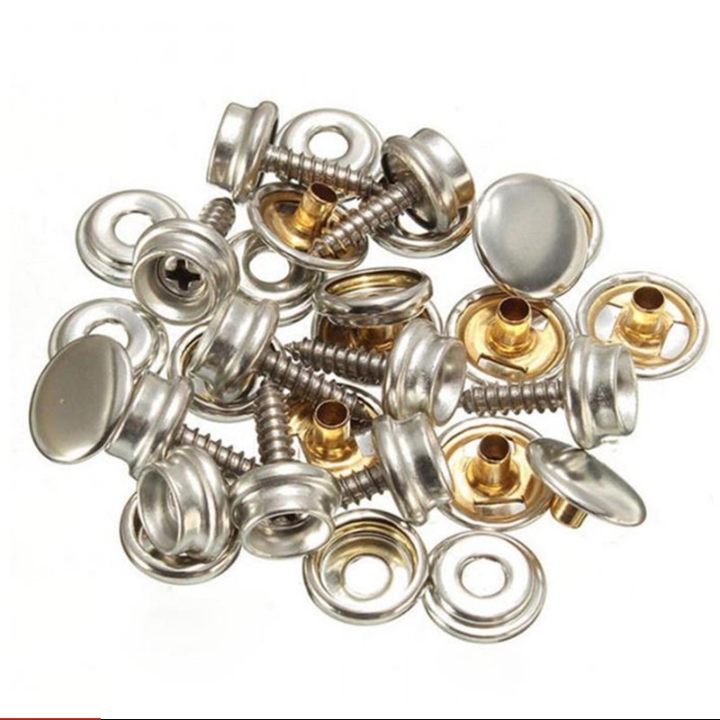 Snap Fastener Set - 10 комплектов нарезающих заклепок из нержавеющей