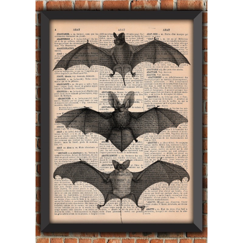 Cosplay Bat Prop - Постер-принт: Скелет летучей мыши в темном