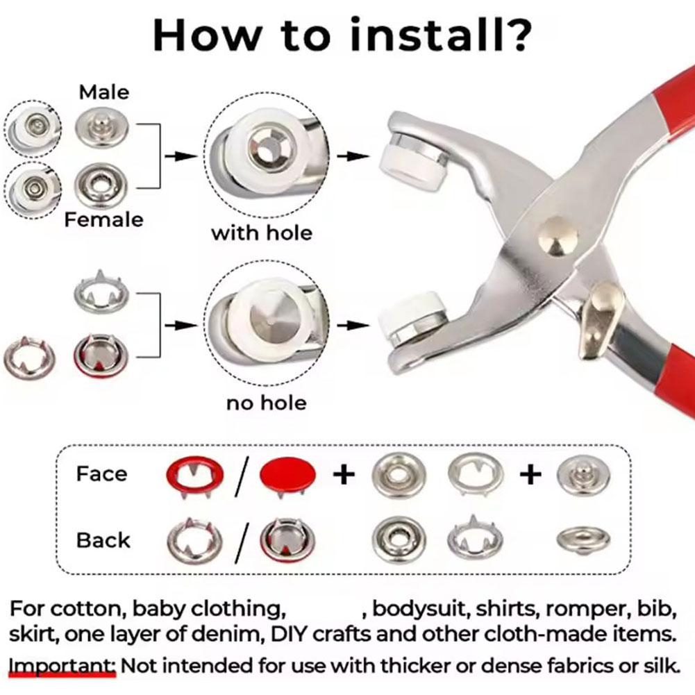 Лидер продаж, 100 шт., металли – обзор и цена Snap Fastener Set